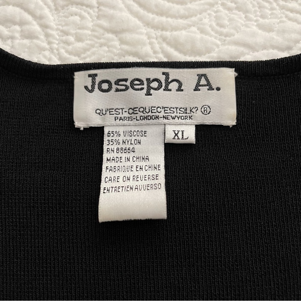 Vintage Joseph A. Shirt Embellished Scoop Neckline X-Large - Picture 15 of 16